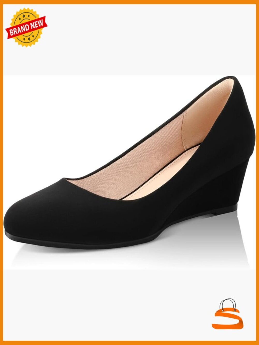 Comfortable Wedge Heel Pumps with Memory Foam Insole